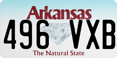 AR license plate 496VXB