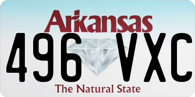 AR license plate 496VXC