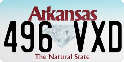 AR license plate 496VXD
