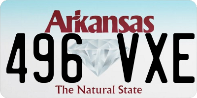 AR license plate 496VXE