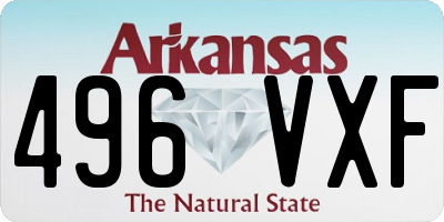 AR license plate 496VXF