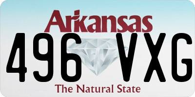 AR license plate 496VXG