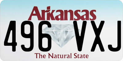 AR license plate 496VXJ