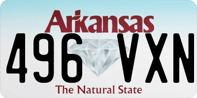 AR license plate 496VXN