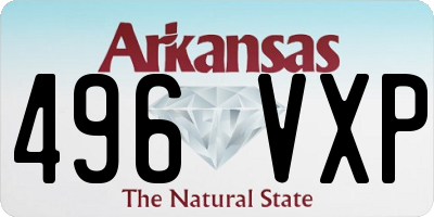 AR license plate 496VXP