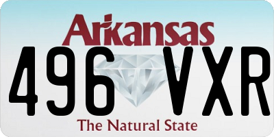 AR license plate 496VXR