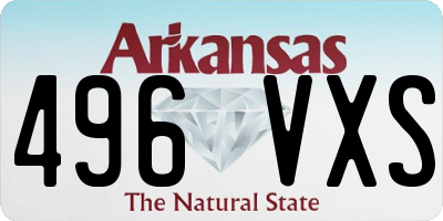 AR license plate 496VXS