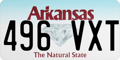 AR license plate 496VXT