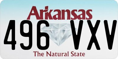 AR license plate 496VXV