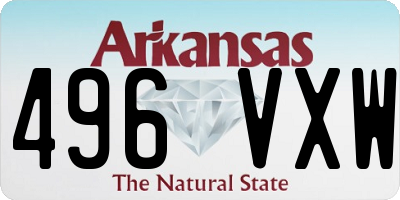 AR license plate 496VXW