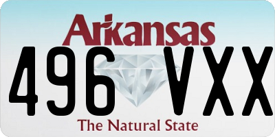 AR license plate 496VXX