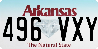 AR license plate 496VXY