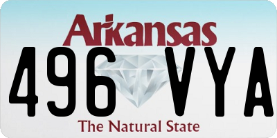 AR license plate 496VYA
