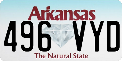 AR license plate 496VYD