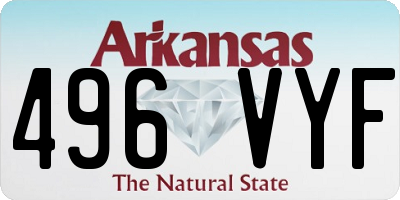 AR license plate 496VYF