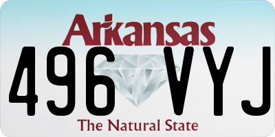 AR license plate 496VYJ