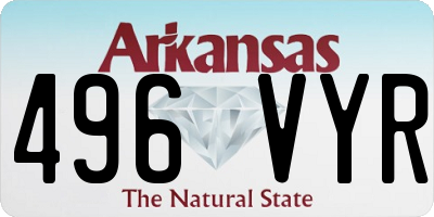 AR license plate 496VYR