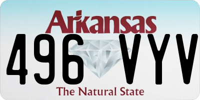 AR license plate 496VYV