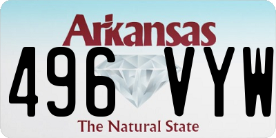AR license plate 496VYW