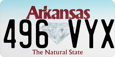 AR license plate 496VYX