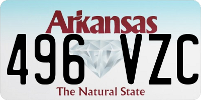 AR license plate 496VZC