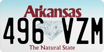 AR license plate 496VZM