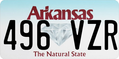 AR license plate 496VZR