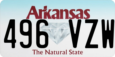 AR license plate 496VZW