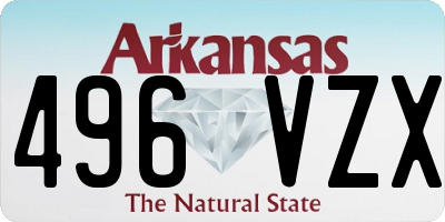 AR license plate 496VZX