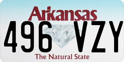 AR license plate 496VZY