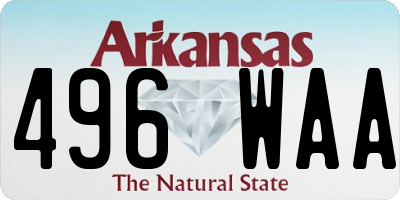 AR license plate 496WAA