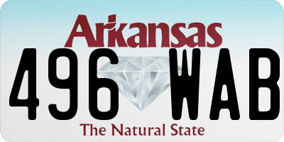 AR license plate 496WAB