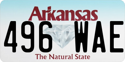 AR license plate 496WAE
