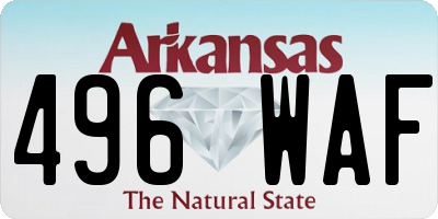 AR license plate 496WAF