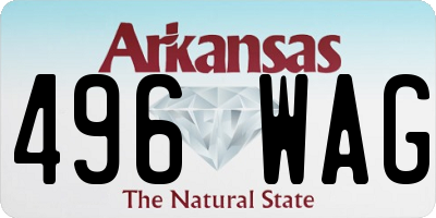 AR license plate 496WAG