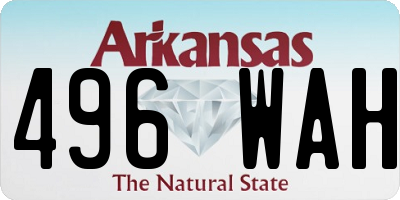 AR license plate 496WAH