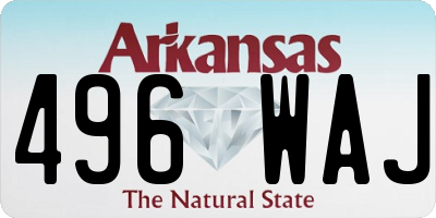AR license plate 496WAJ