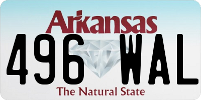 AR license plate 496WAL