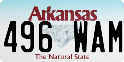 AR license plate 496WAM