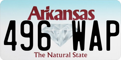 AR license plate 496WAP