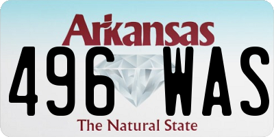 AR license plate 496WAS