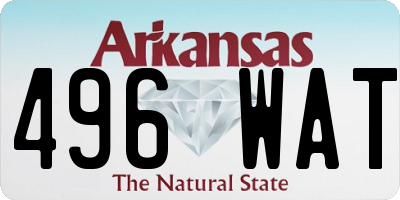 AR license plate 496WAT