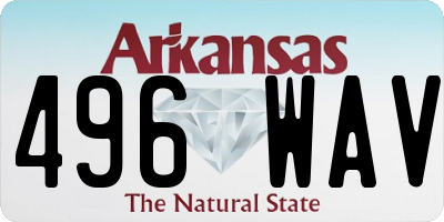 AR license plate 496WAV