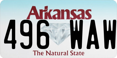 AR license plate 496WAW