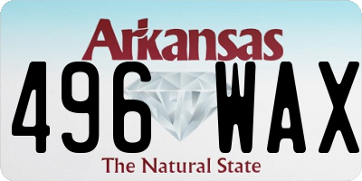 AR license plate 496WAX