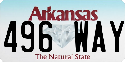 AR license plate 496WAY