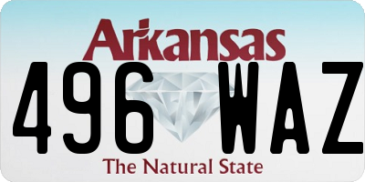AR license plate 496WAZ