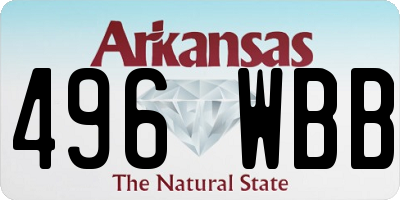 AR license plate 496WBB