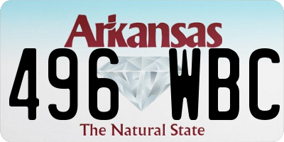 AR license plate 496WBC