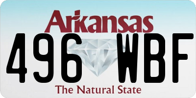 AR license plate 496WBF